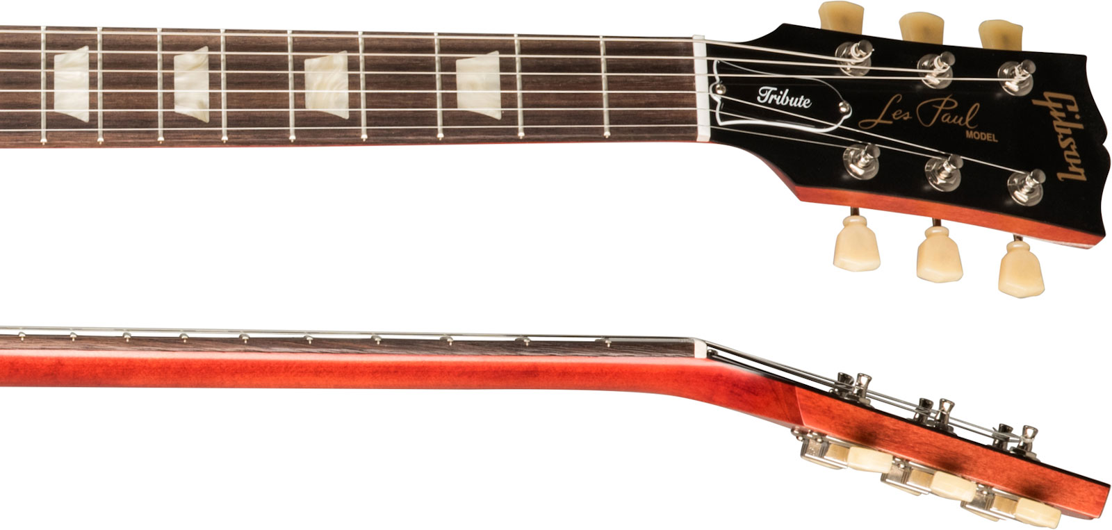 Gibson Les Paul Tribute Modern 2h Ht Rw - Satin Iced Tea - Guitarra eléctrica de corte único. - Variation 3