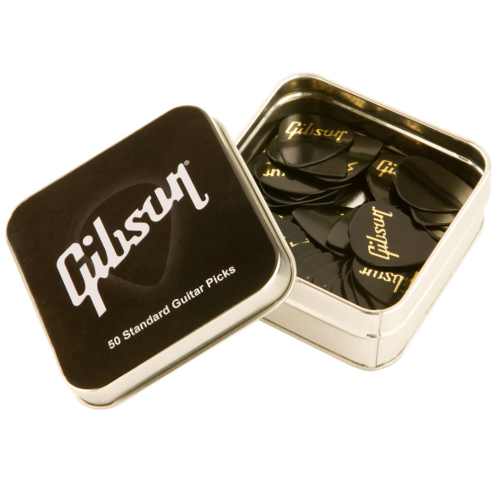 Gibson Lot De 50 Pick Tin Standard Style Thin  Boite Metal - Púas - Variation 1