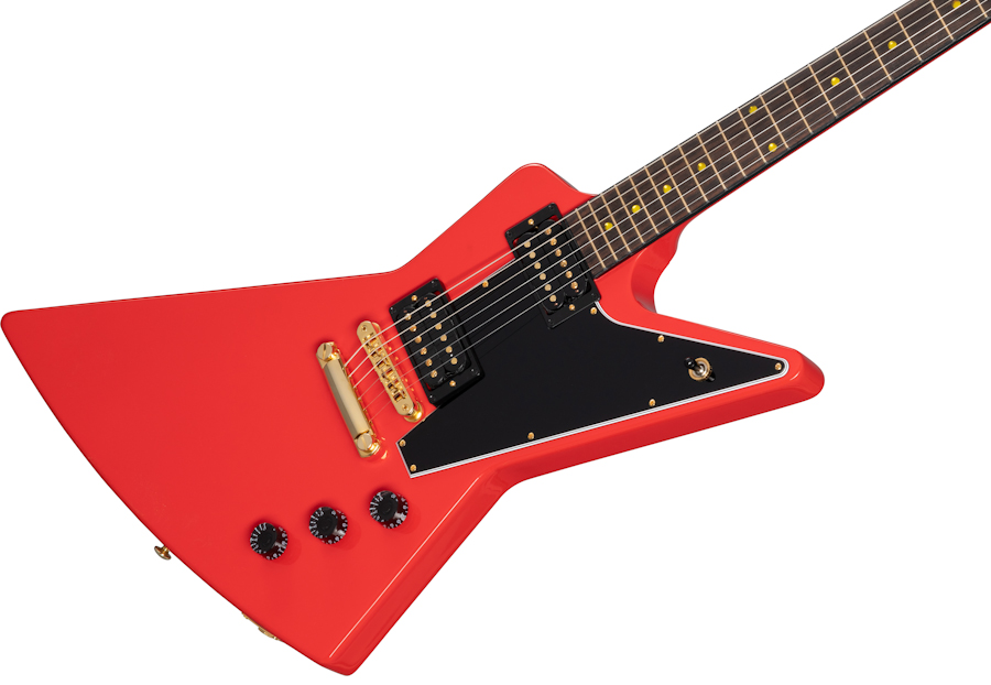 Gibson Lzzy Hale Explorerbird Signature 2h Ht Rw - Cardinal Red - Guitarra electrica metalica - Variation 3