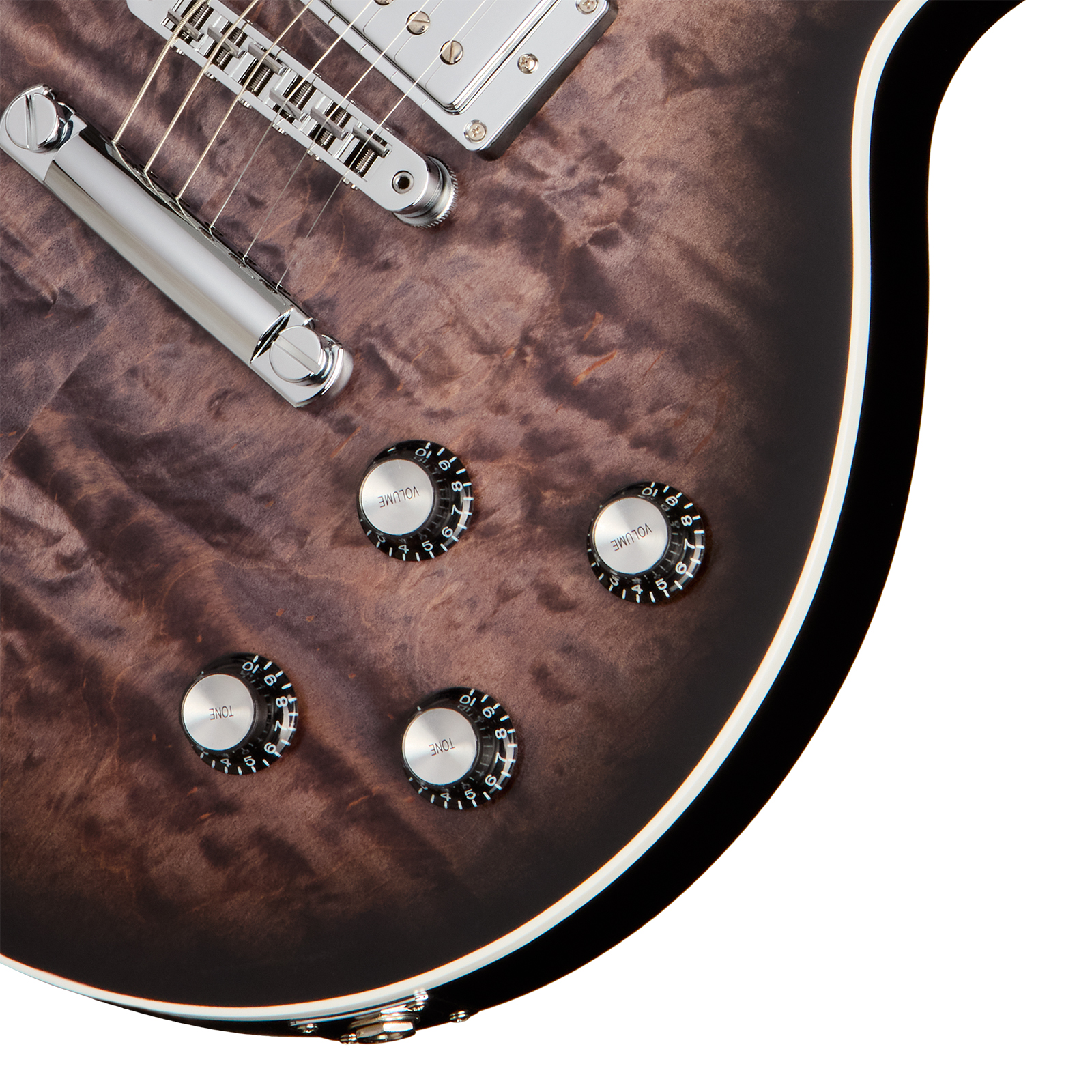 Gibson Mark Morton Les Paul Modern Quilt Signature 2h Ht Rw - Translucent  Ebony Burst  Satin - Guitarra eléctrica de corte único. - Variation 3