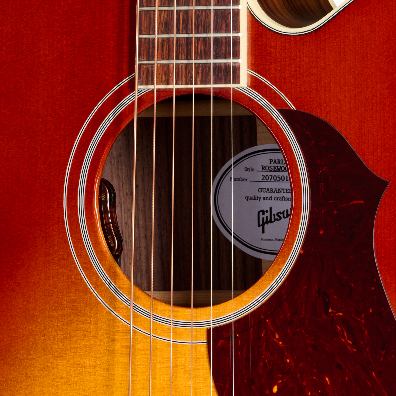 Gibson Parlor Rosewood Ec (baggs Hifi Dna) Cw Shsc Epicea Palissandre Rw - Rosewood Burst - Guitarra folk - Variation 3