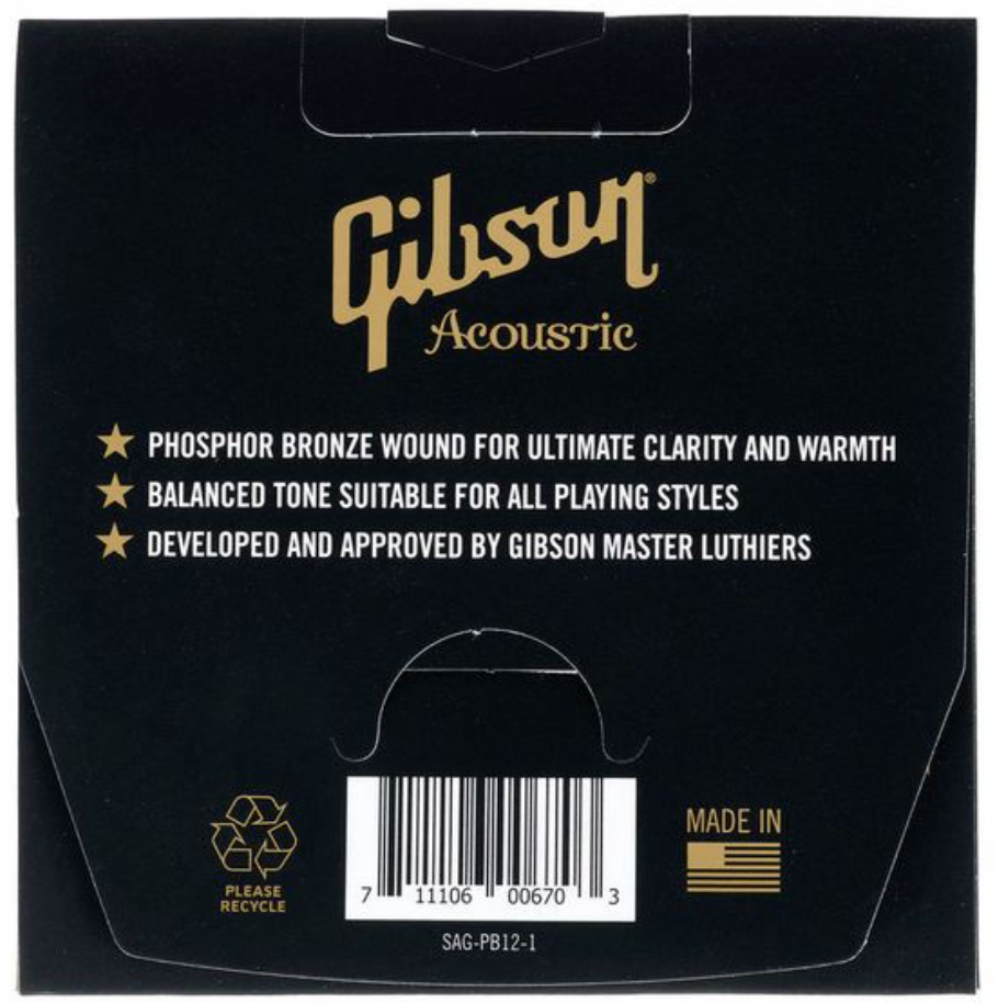 Gibson Sag-pb12 Phosphor Bronze Acoustic Guitar Light 12-53 - Cuerdas guitarra acústica - Variation 1