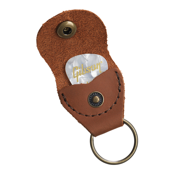 Gibson Premium Leather Pickholder Keychain Brown - Soporte de púas - Variation 2