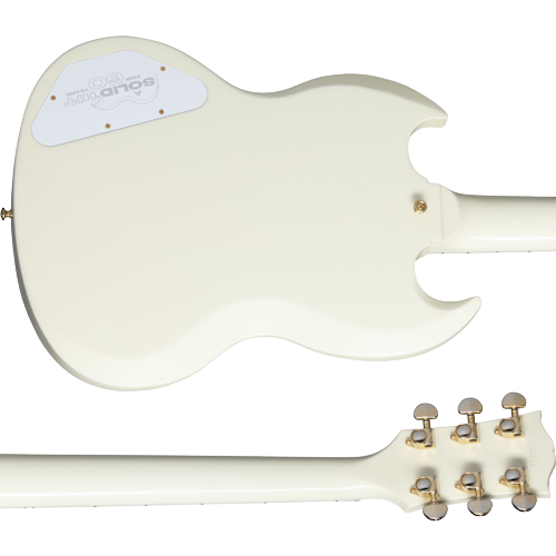 Gibson Sg Les Paul Custom 1961 60th Anniversary 3h Trem Eb - Vos Aged Polaris White - Guitarra eléctrica de doble corte - Variation 2