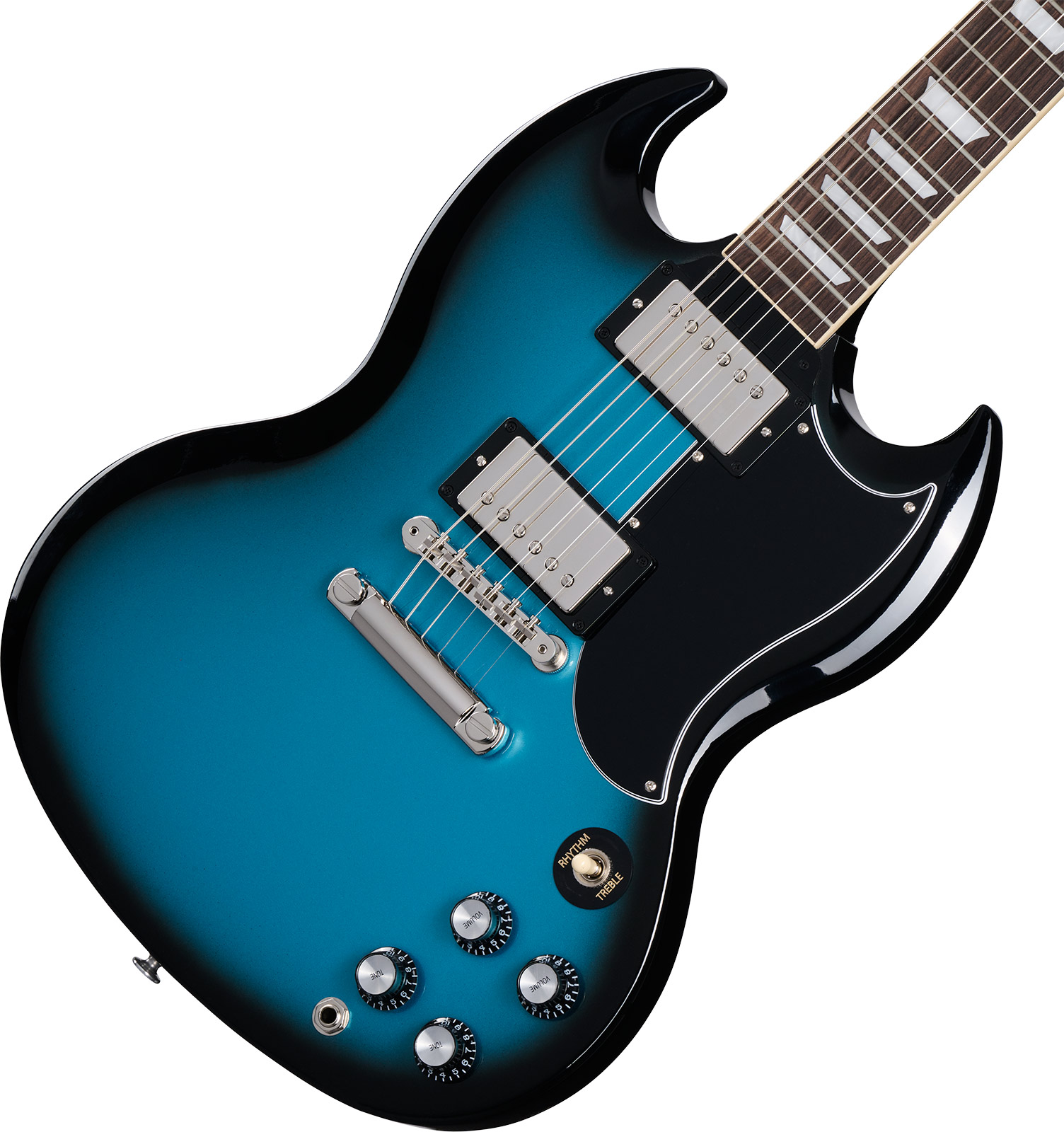 Gibson Sg Standard 1961 Custom Color 2h Ht Rw - Pelham Blue Burst - Guitarra eléctrica de doble corte - Variation 3