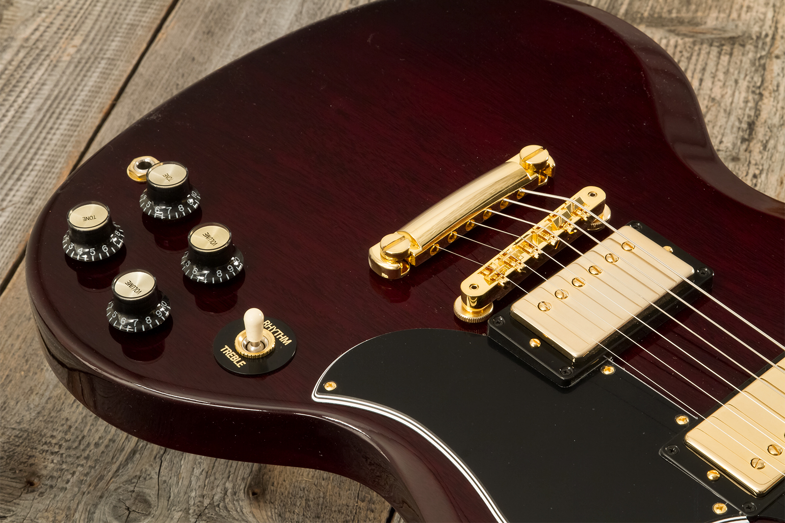 Gibson Sg Standard 1961 Gh Original 2h Ht Rw - Aged Cherry - Guitarra eléctrica de doble corte - Variation 3