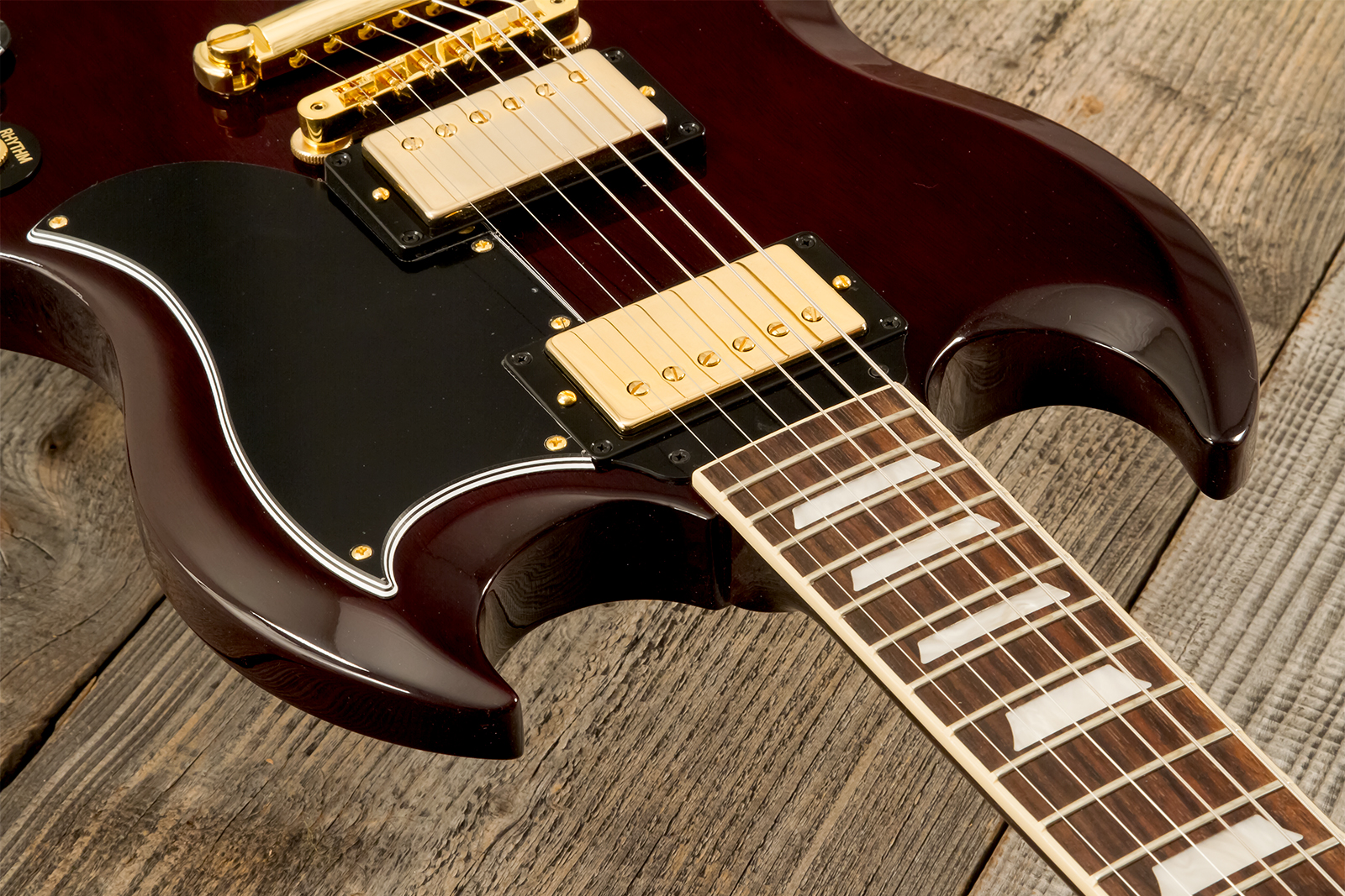 Gibson Sg Standard 1961 Gh Original 2h Ht Rw - Aged Cherry - Guitarra eléctrica de doble corte - Variation 4