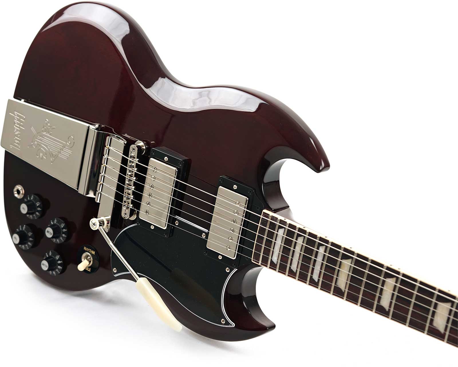Gibson Sg Standard 1961 Maestro Vibrola T-type 2h Trem Rw - Aged Cherry - Guitarra eléctrica de doble corte - Variation 4