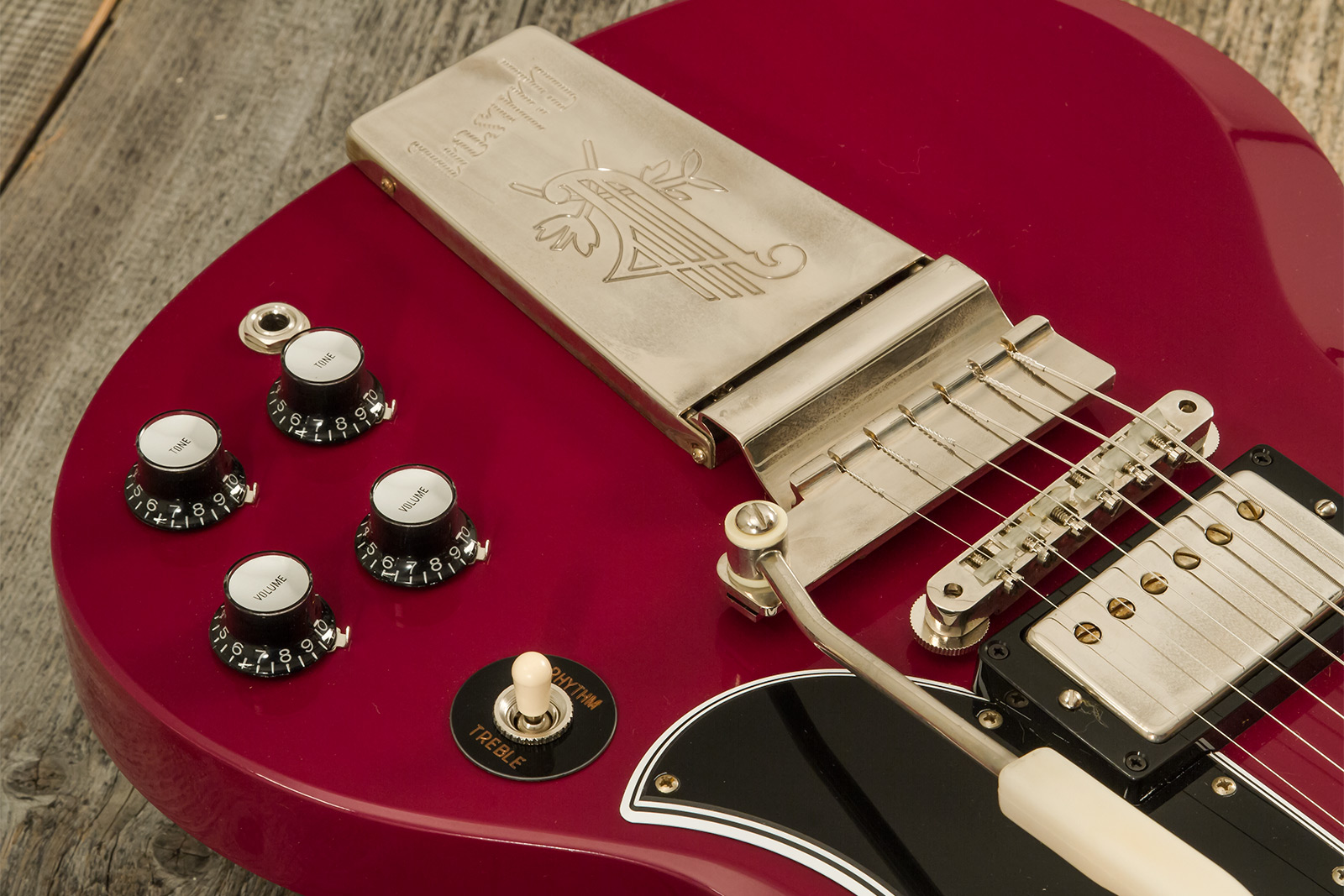 Gibson Sg Standard 1964 Maestro Vibrola 2h Trem Rw #502124 - Vos Metallic Plum - Guitarra eléctrica de doble corte - Variation 3