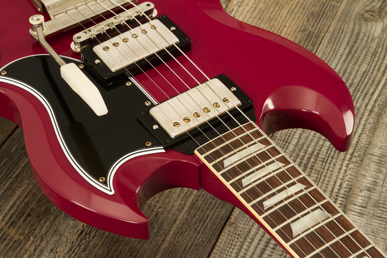 Gibson Sg Standard 1964 Maestro Vibrola 2h Trem Rw #502124 - Vos Metallic Plum - Guitarra eléctrica de doble corte - Variation 4