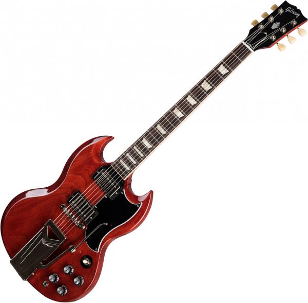 Guitarra eléctrica de cuerpo sólido Gibson SG Standard '61 Sideways Vibrola - Vintage cherry