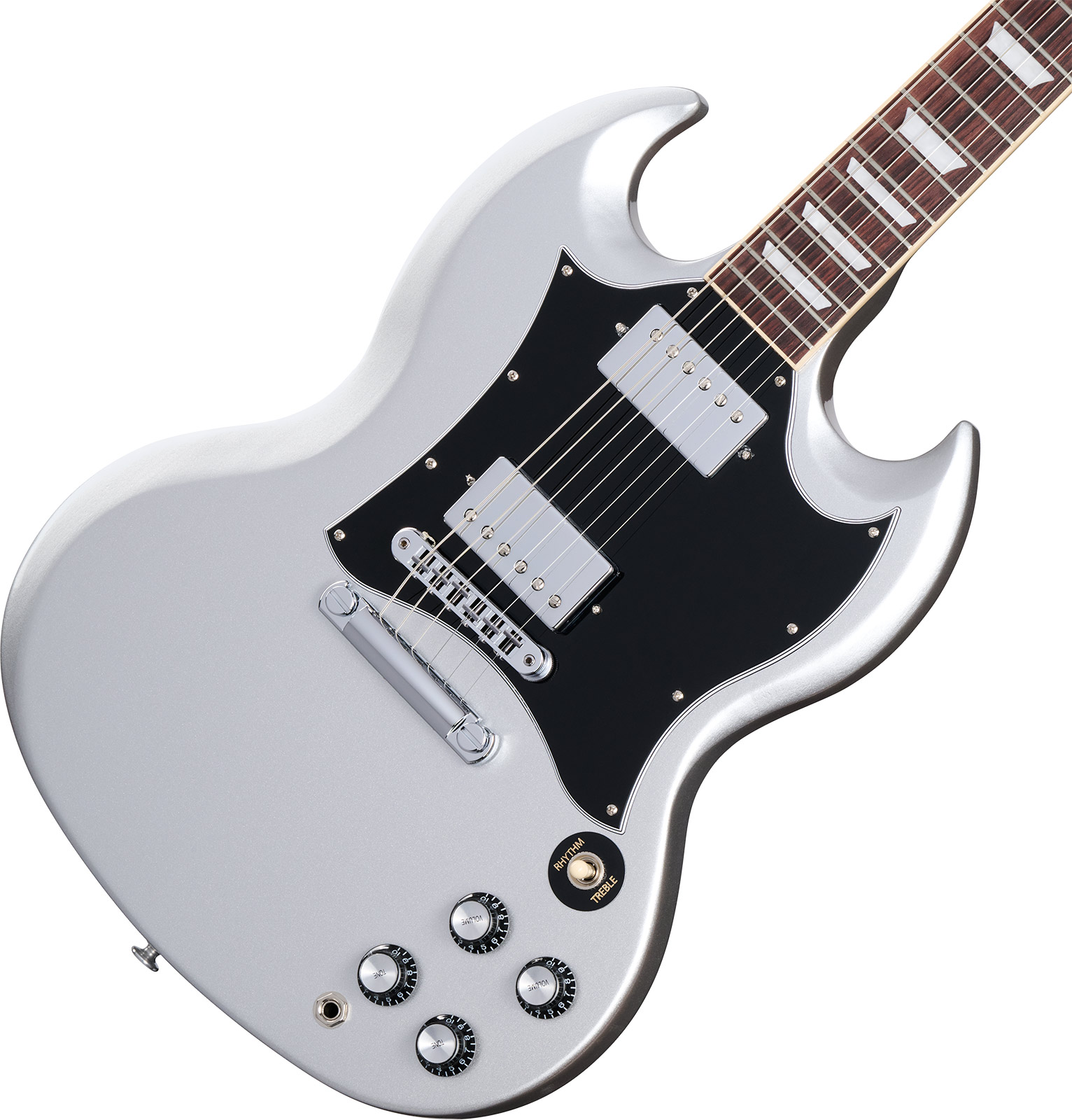 Gibson Sg Standard Custom Color 2h Ht Rw - Silver Mist - Guitarra eléctrica de doble corte - Variation 3