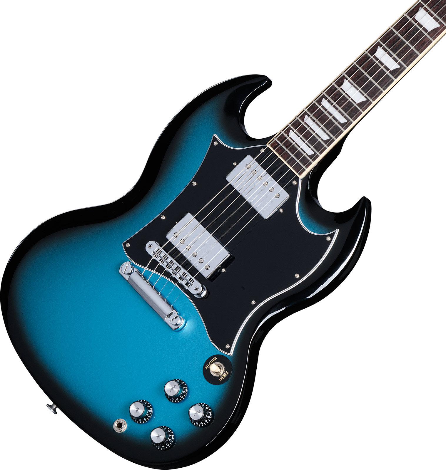 Gibson Sg Standard Custom Color 2h Ht Rw - Pelham Blue Burst - Guitarra eléctrica de doble corte - Variation 3