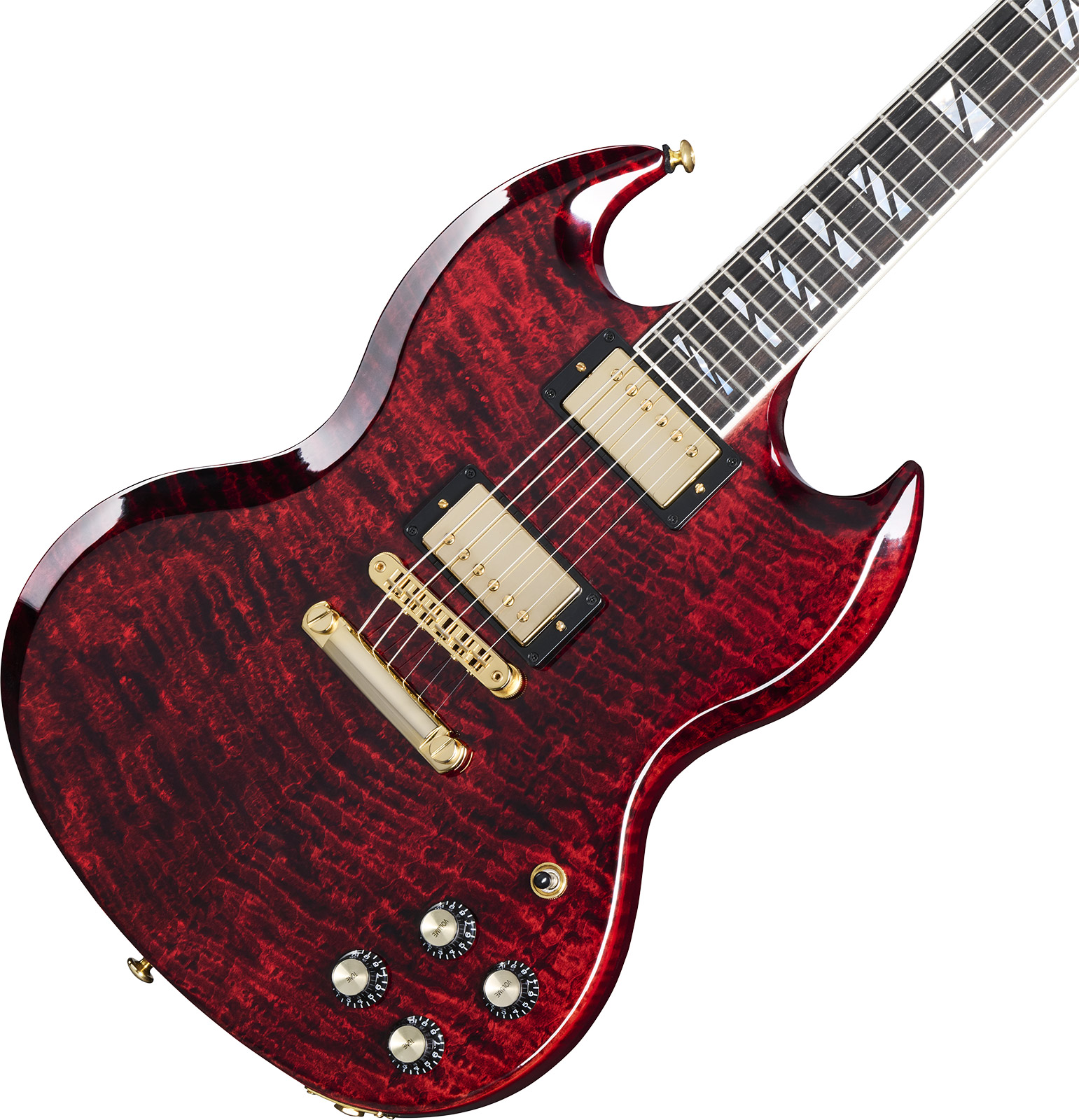 Gibson Sg Supreme Usa 2h Ht Rw - Wine Red - Guitarra eléctrica de doble corte - Variation 3