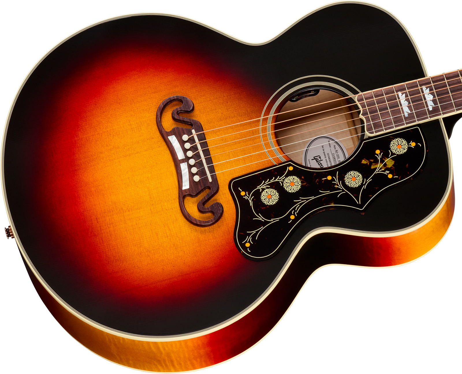 Gibson Sj200 Standard Maple (baggs Hifi Dna) Jumbo Epicea Erable Rw - Tri Burst - Guitarra folk - Variation 2