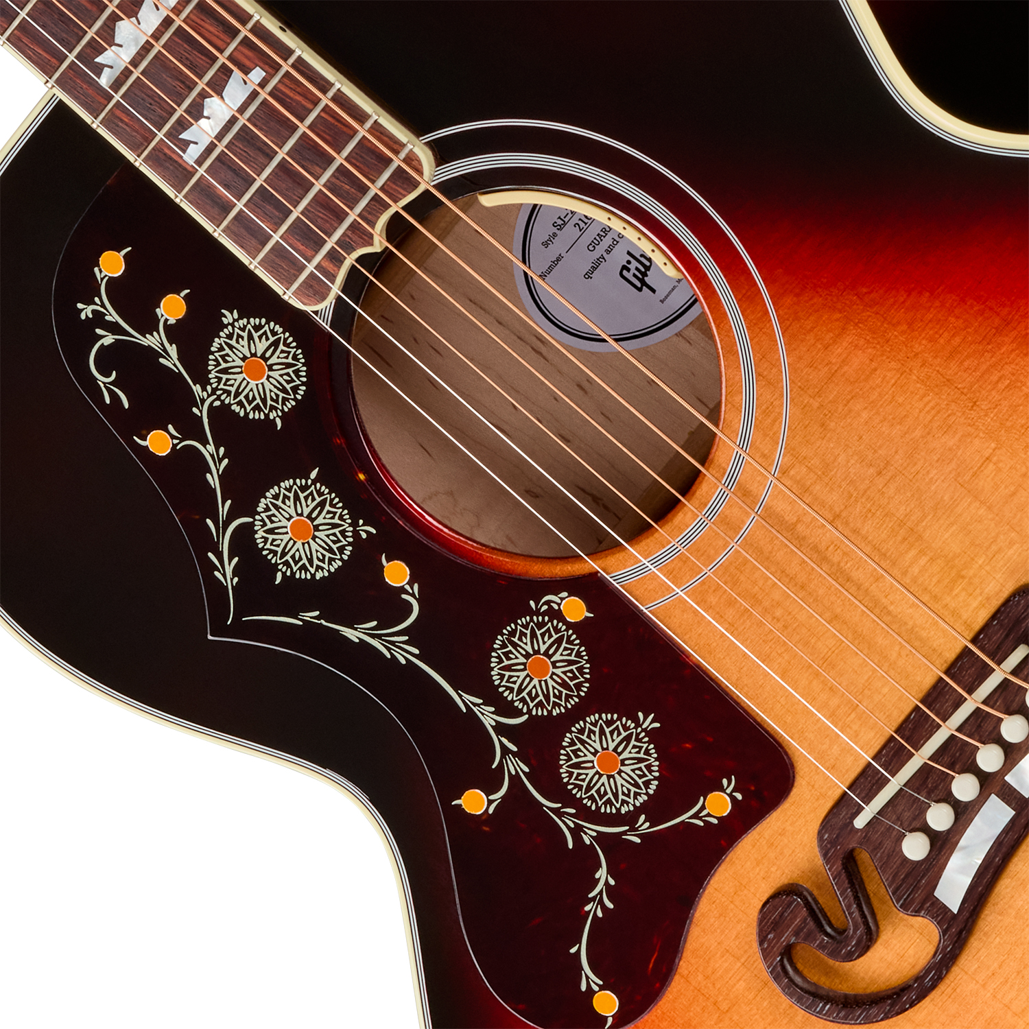 Gibson Sj200 Standard Maple Lh (baggs Hifi Dna) Jumbo Gaucher Epicea Erable Rw - Tri Burst - Guitarra folk - Variation 2