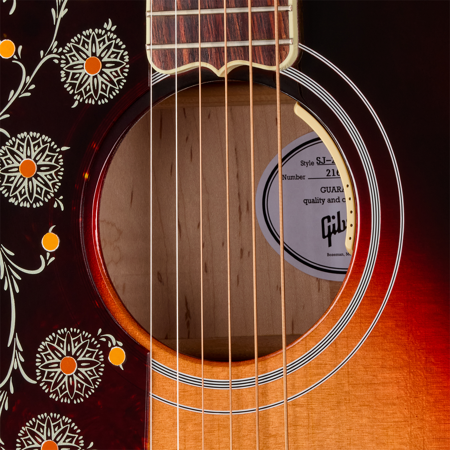 Gibson Sj200 Standard Maple Lh (baggs Hifi Dna) Jumbo Gaucher Epicea Erable Rw - Tri Burst - Guitarra folk - Variation 4