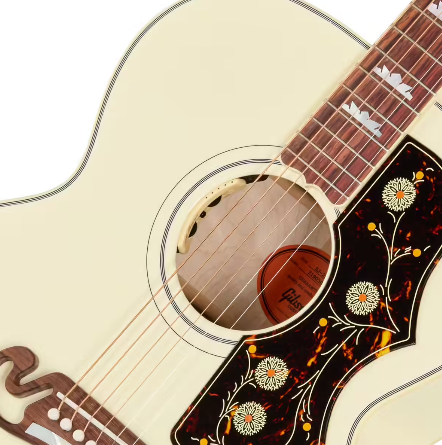 Gibson Sj200 Standard Modern Jumbo Epicea Erable Rw - Classic White - Guitarra folk - Variation 2