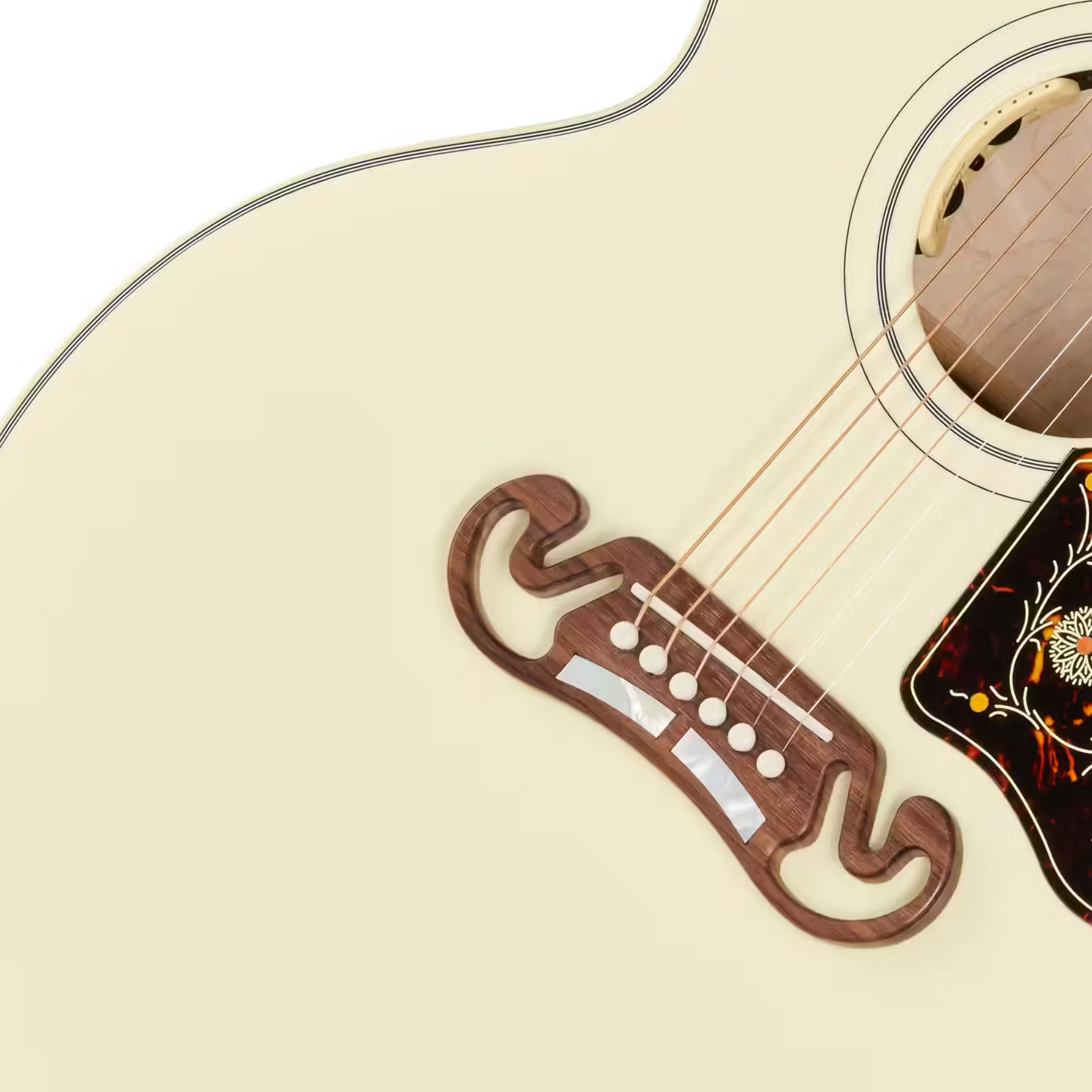 Gibson Sj200 Standard Modern Jumbo Epicea Erable Rw - Classic White - Guitarra folk - Variation 3