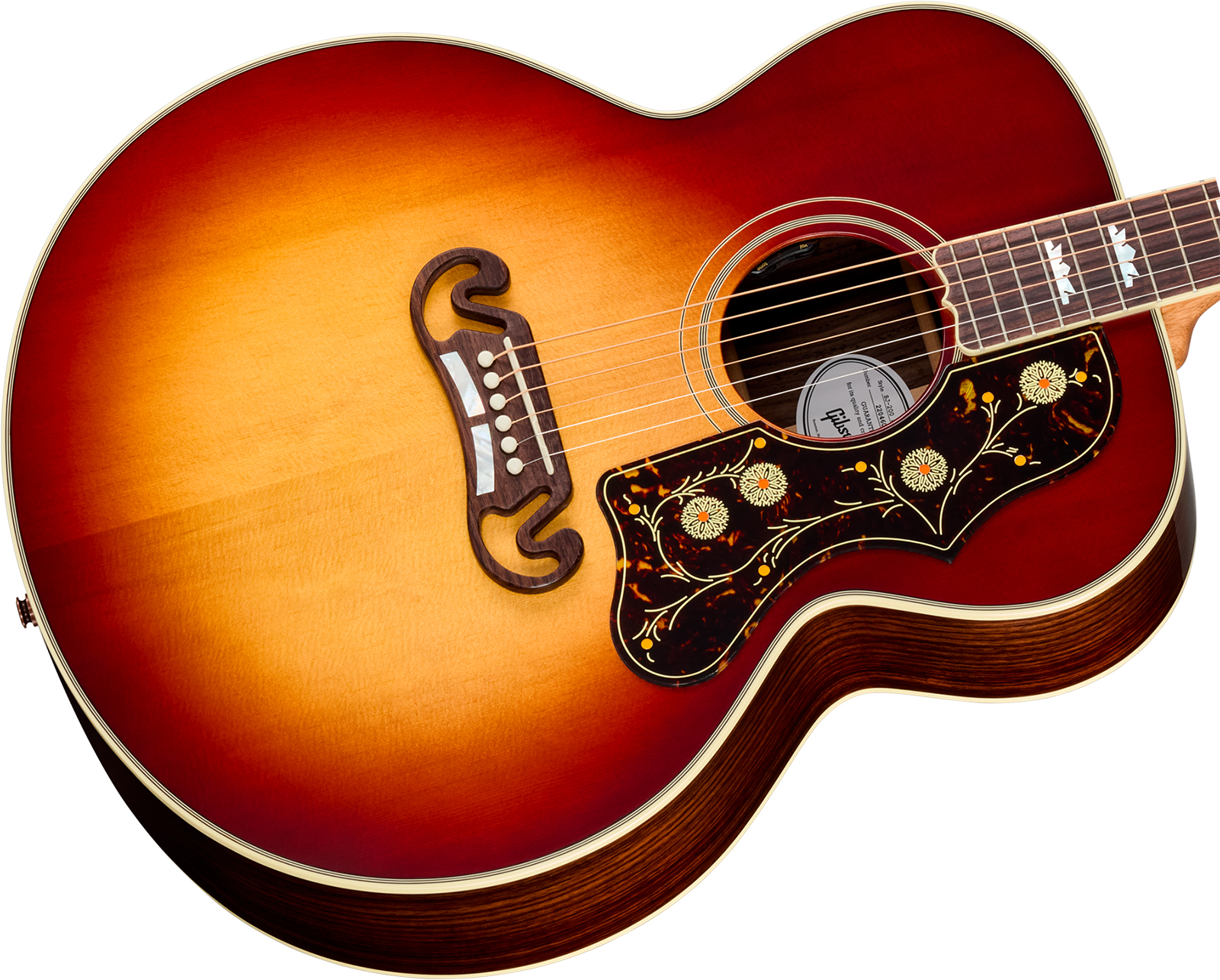 Gibson Sj200 Standard Rosewood (baggs Hifi Dna) Jumbo Epicea Palissandre Rw - Rosewood Burst - Guitarra folk - Variation 2