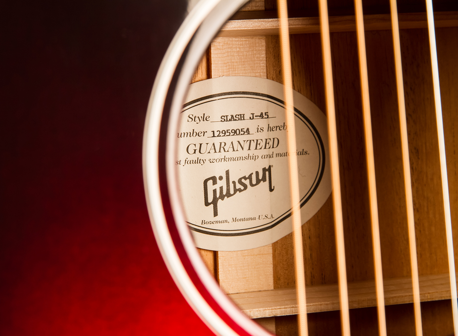 Gibson Slash J-45 2020 Signature Epicea Acajou Rw - Vermillion Burst - Guitarra electro acustica - Variation 5