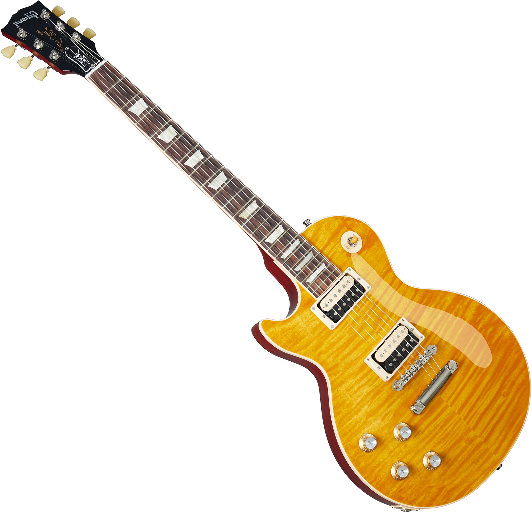 Guitarra eléctrica de cuerpo sólido Slash Paul 50's Zurdo - appetite amber amarillo