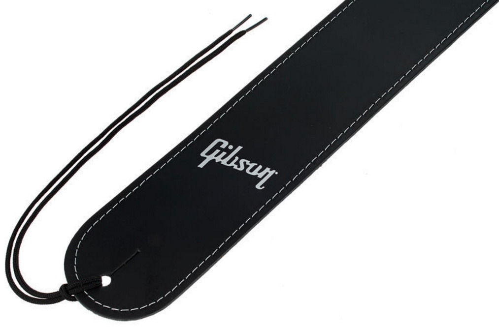 Gibson The Troubadour Acoustic Guitar Strap Cuir Black - Correa - Variation 1