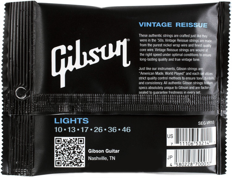 Gibson Jeu De 6 Cordes Vintage Reissue Electric Guitar Seg-vr10 010.046 - Cuerdas guitarra eléctrica - Variation 1
