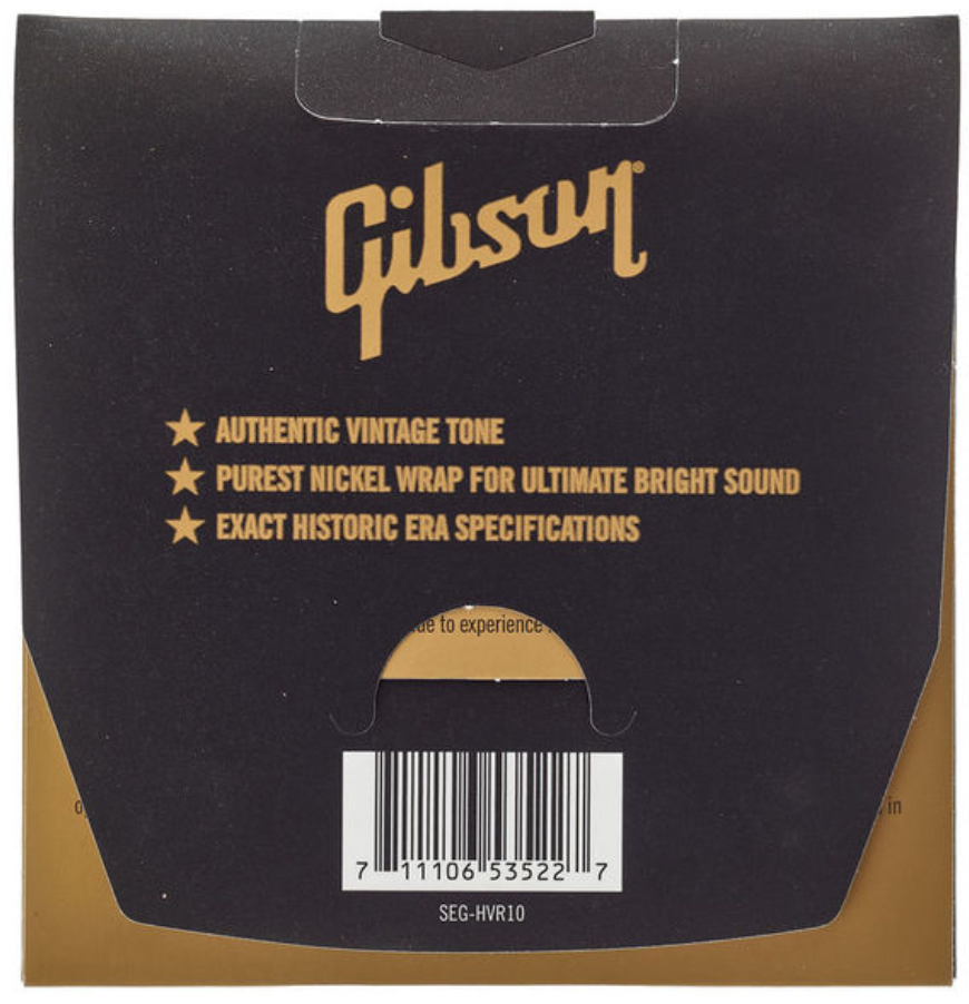 Gibson Seg-hvr10 Vintage Reissue Pure Nickel Electric Guitar 6c 10-46 - Cuerdas guitarra eléctrica - Variation 1