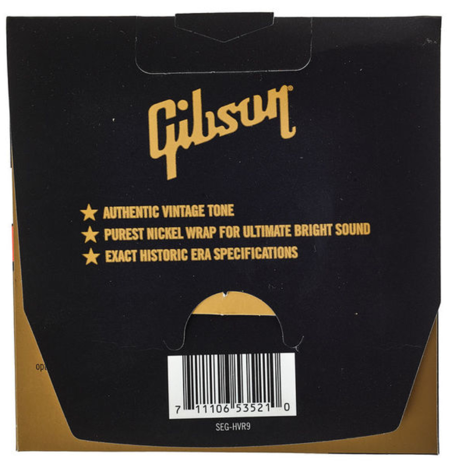 Gibson Seg-hvr9 Vintage Reissue Pure Nickel Electric Guitar 9-42 - Cuerdas guitarra eléctrica - Variation 1
