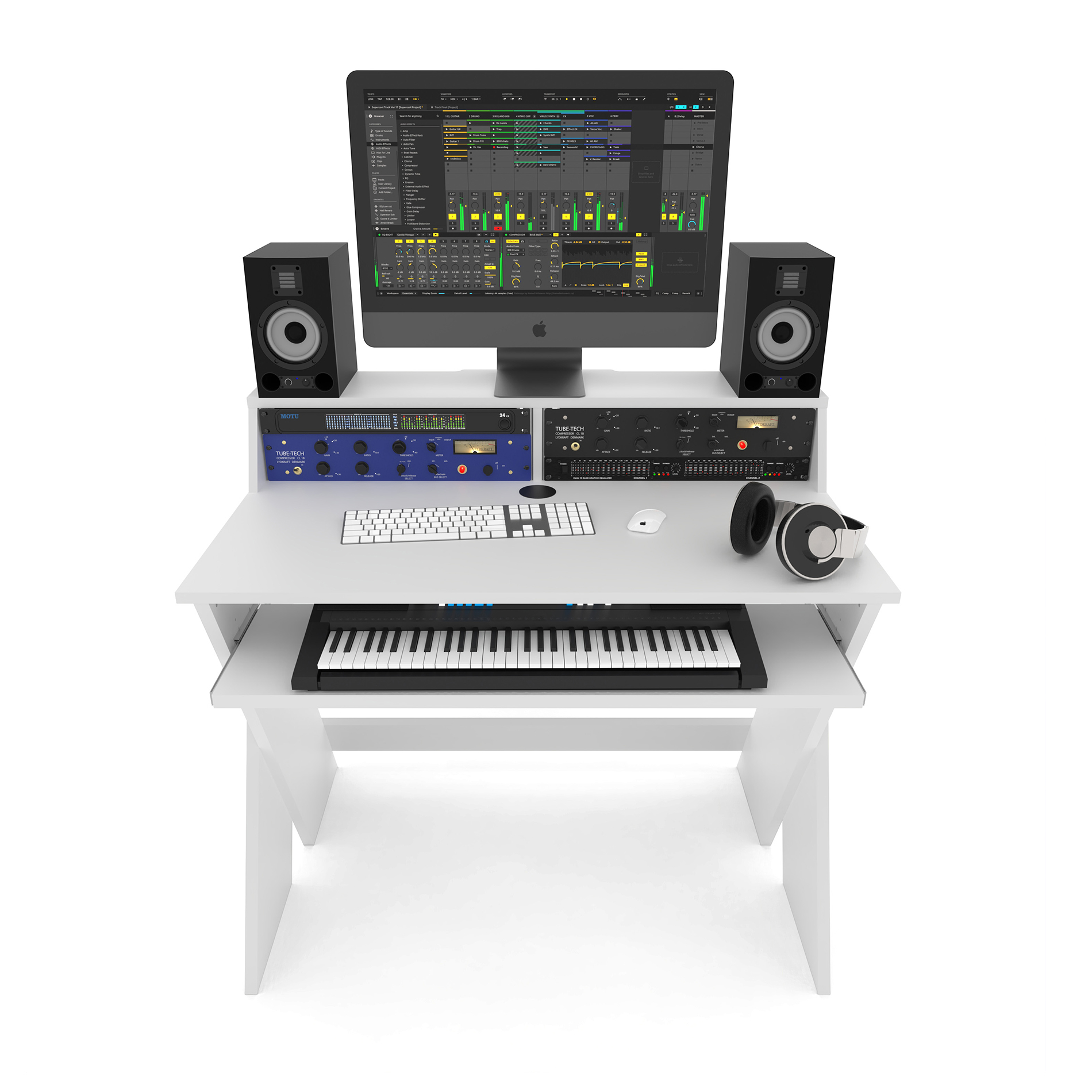 Glorious Sound Desk Compact White - Mueble para estudio - Variation 1