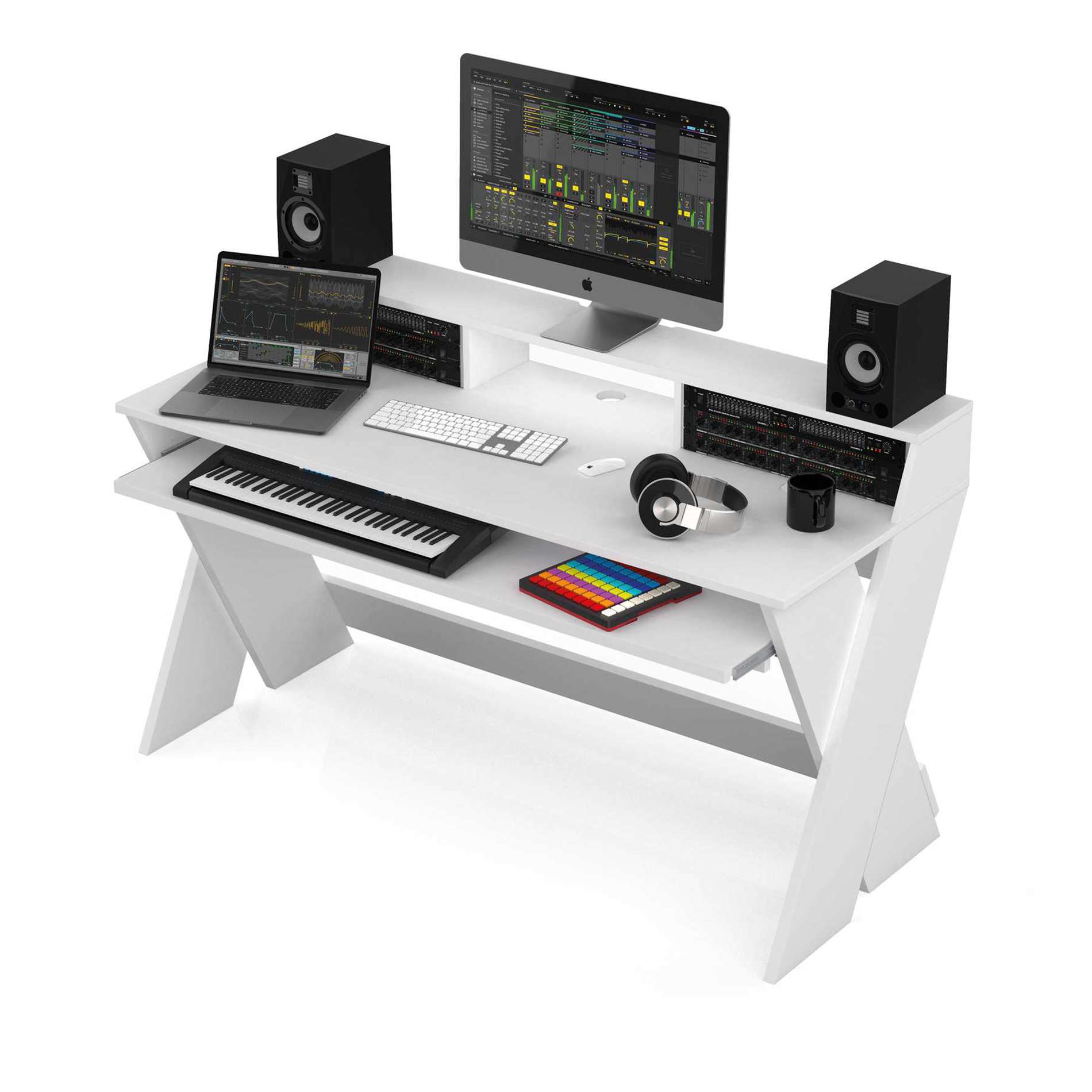 Glorious Sound Desk Pro Blanc - Mueble para estudio - Variation 1