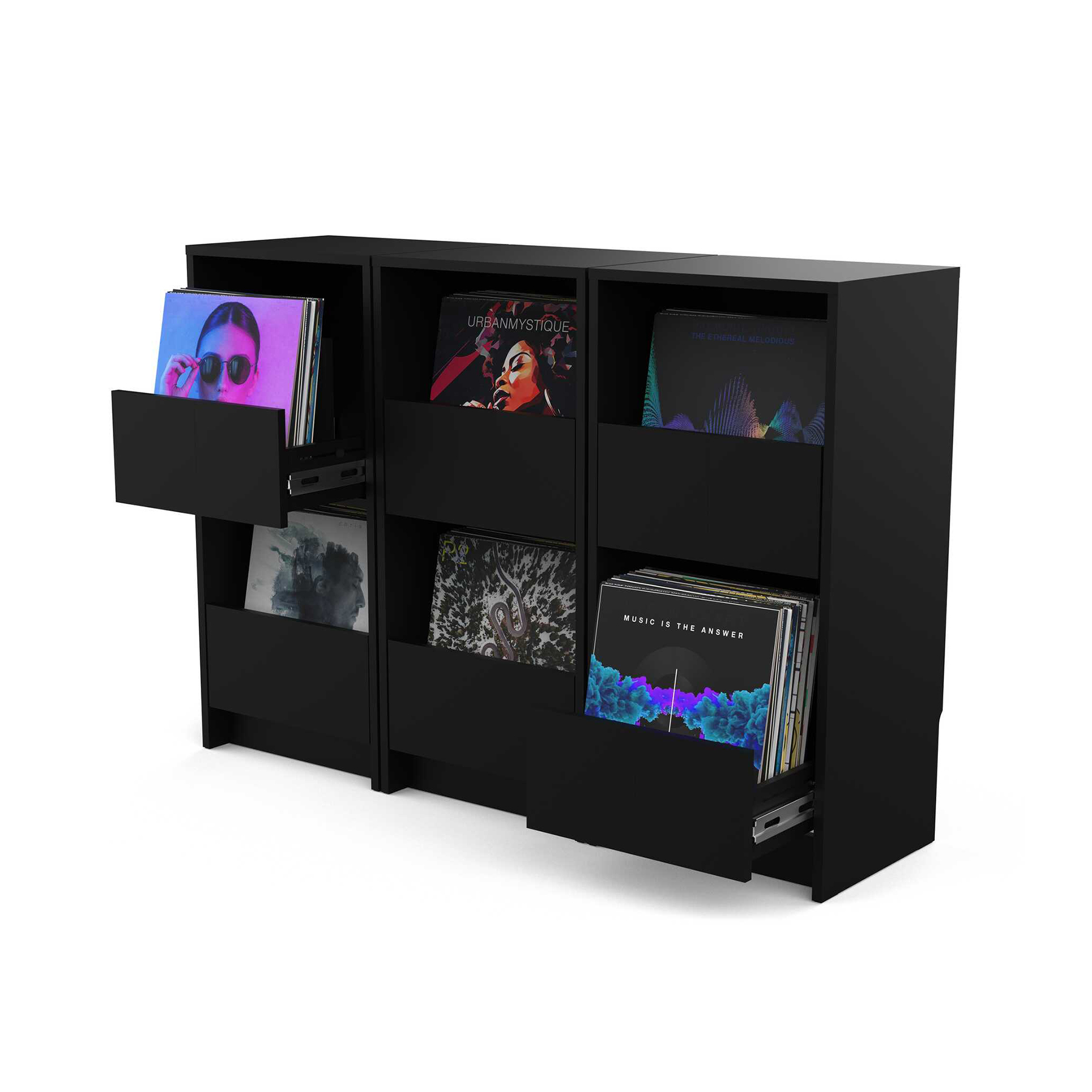 Glorious Vinyl Vault Black - Muebles DJ - Variation 6