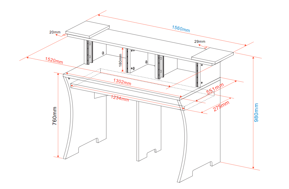 Glorious Workbench - Black - Mueble para estudio - Variation 1