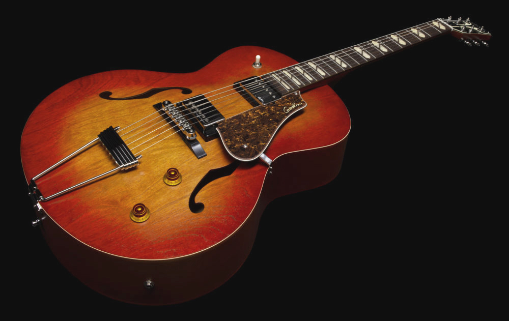 Godin 5th Avenue Jumbo Hb 2h Ht Rw - Memphis Sun - Guitarra elécrica Jazz cuerpo acústico - Variation 2