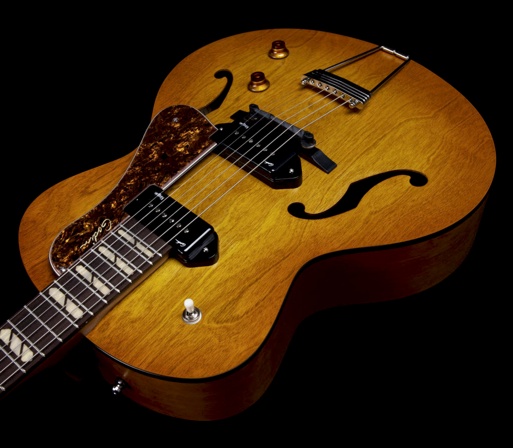 Godin 5th Avenue Jumbo P90 2s Ht Rw - Harvest Gold - Guitarra elécrica Jazz cuerpo acústico - Variation 3