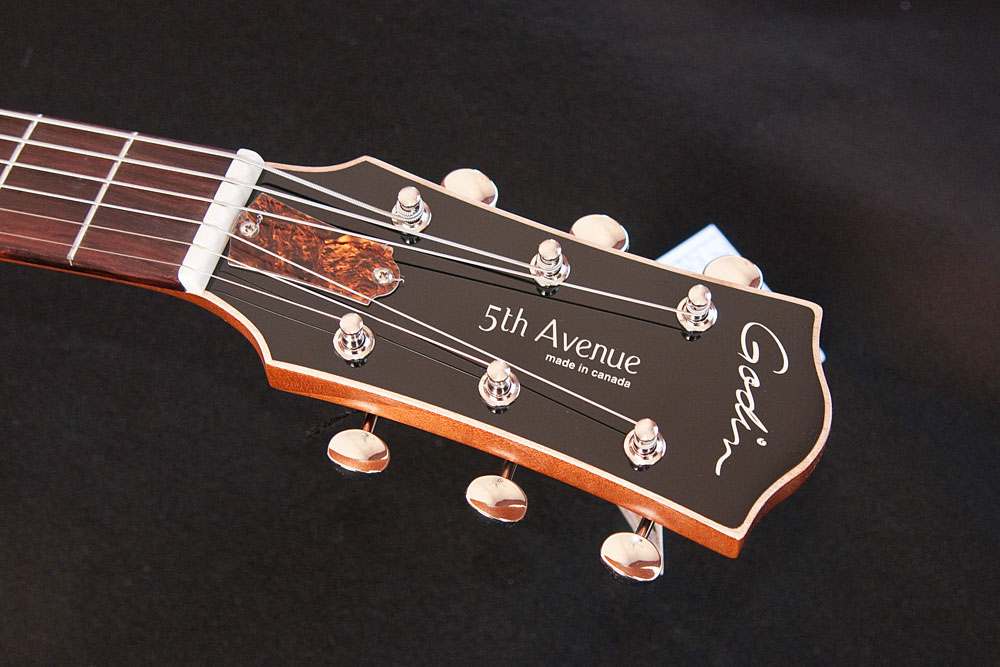 Godin 5th Avenue Kingpin 2p90 Cw - Cognac Burst - Guitarra elécrica Jazz cuerpo acústico - Variation 5