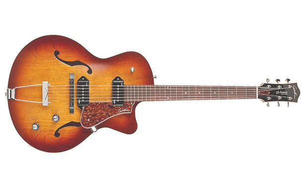 Godin 5th Avenue Kingpin 2p90 Cw - Cognac Burst - Guitarra elécrica Jazz cuerpo acústico - Variation 1