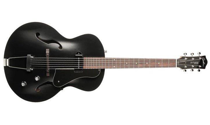 Godin 5th Avenue Kingpin P90 - Black - Guitarra elécrica Jazz cuerpo acústico - Variation 1