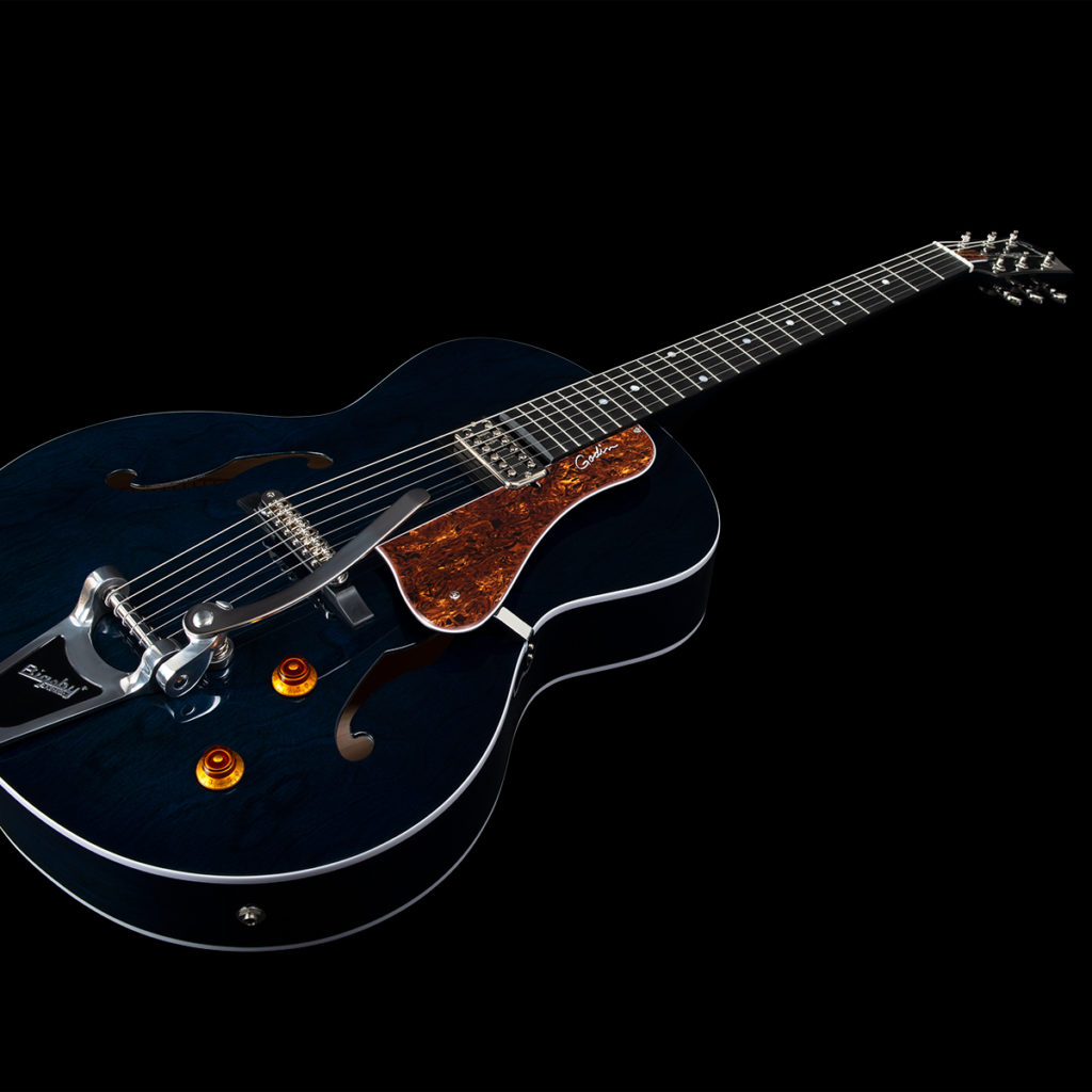 Godin 5th Avenue Night Club H Tv Jones Trem Bigsby Ric - Indigo Blue - Guitarra eléctrica semi caja - Variation 2