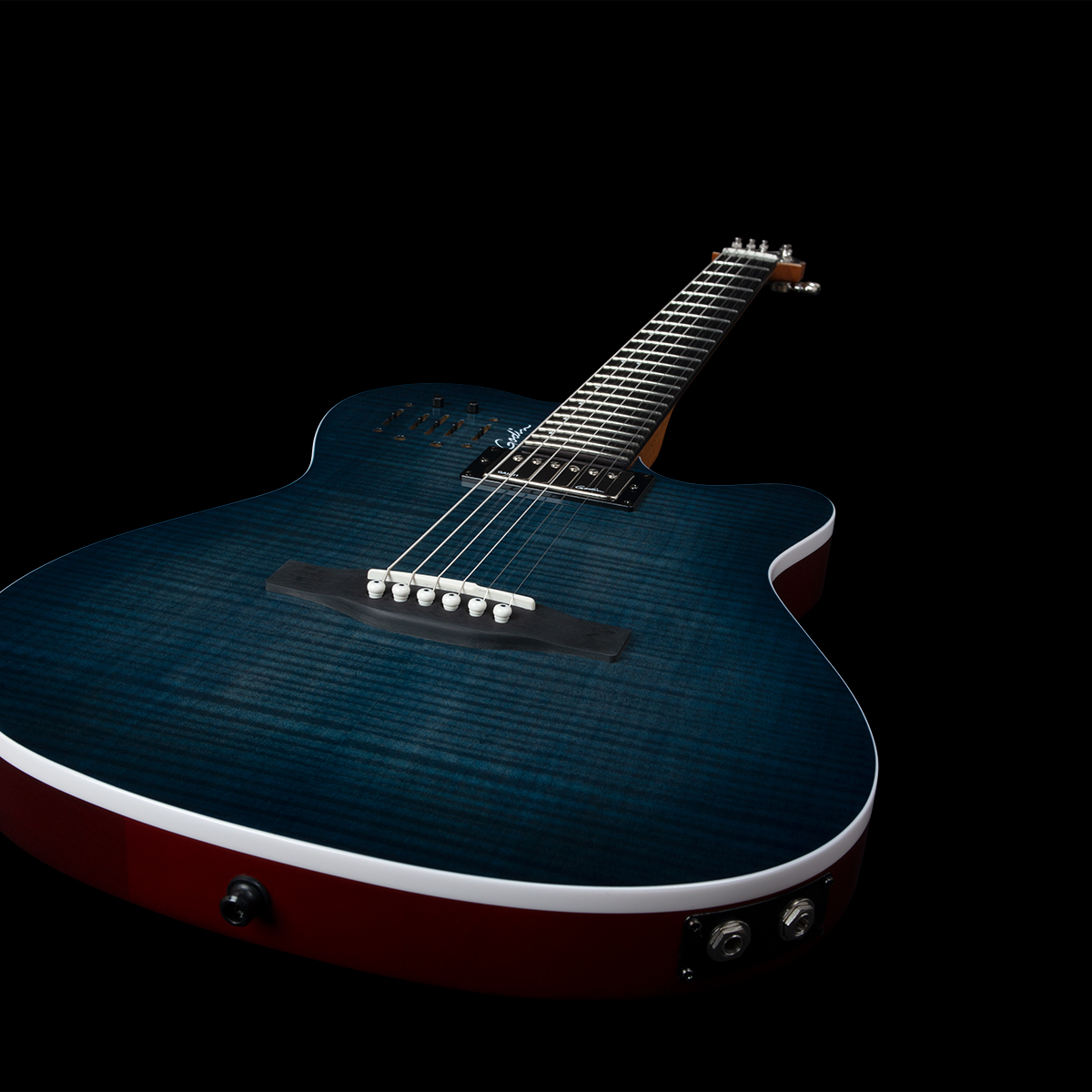 Godin A6 Ultra Rw - Denim Blue Flame - Guitarra acústica & electro - Variation 3