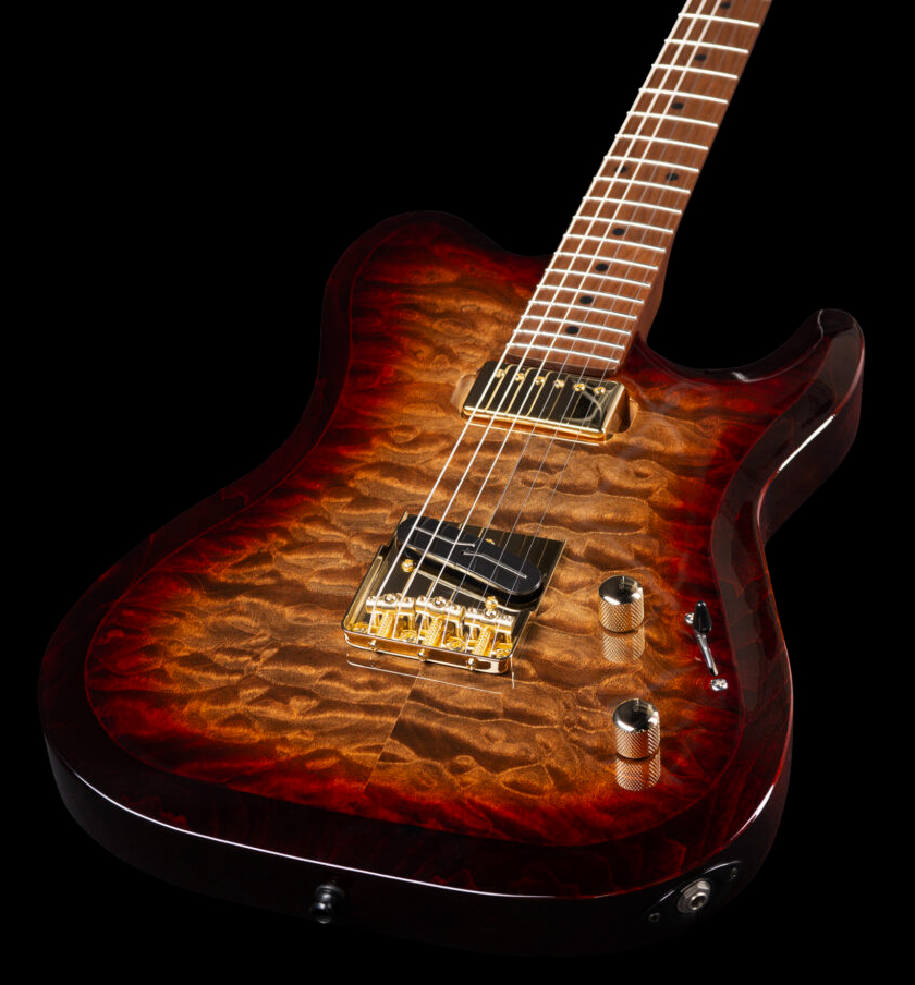 Godin Artisan Tc Sh Ht Mn - Whiskey Burst - Guitarra eléctrica con forma de tel - Variation 2
