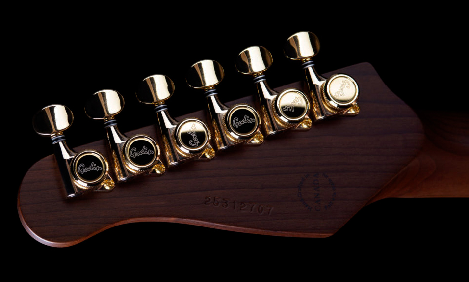 Godin Artisan Tc Sh Ht Mn - Whiskey Burst - Guitarra eléctrica con forma de tel - Variation 6