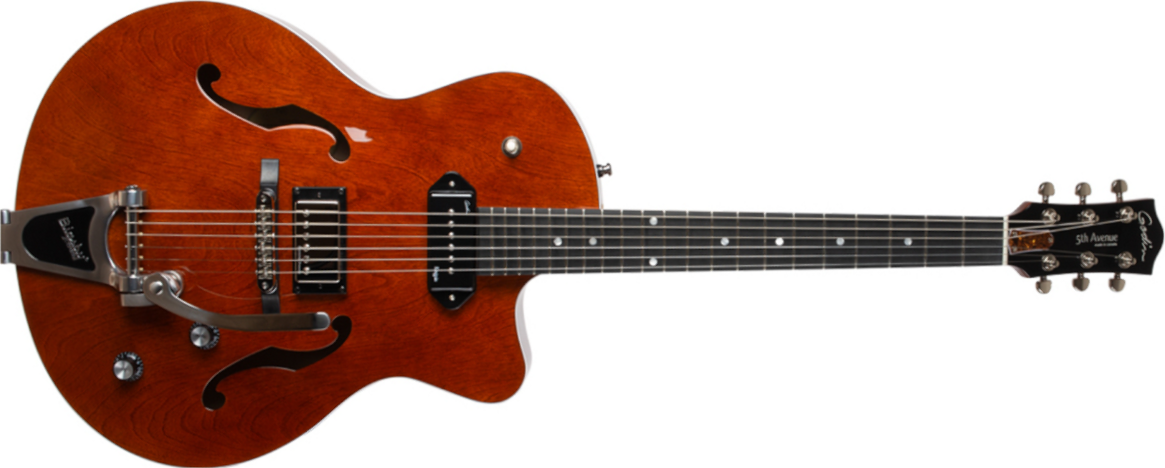 Godin 5th Avenue Uptown Custom Bigsby Hs Cw - Havana Burst - Guitarra elécrica Jazz cuerpo acústico - Main picture