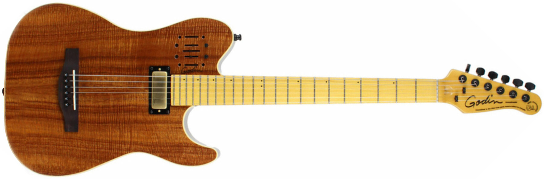 Godin Acousticaster Koa 40th Rw - Naturel - Guitarra acústica & electro - Main picture