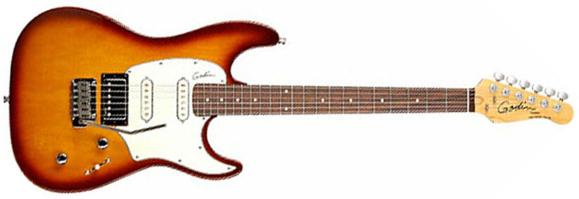Godin Double Cutaway Session Hss Rw - Lightburst Hg - Guitarra eléctrica con forma de str. - Main picture