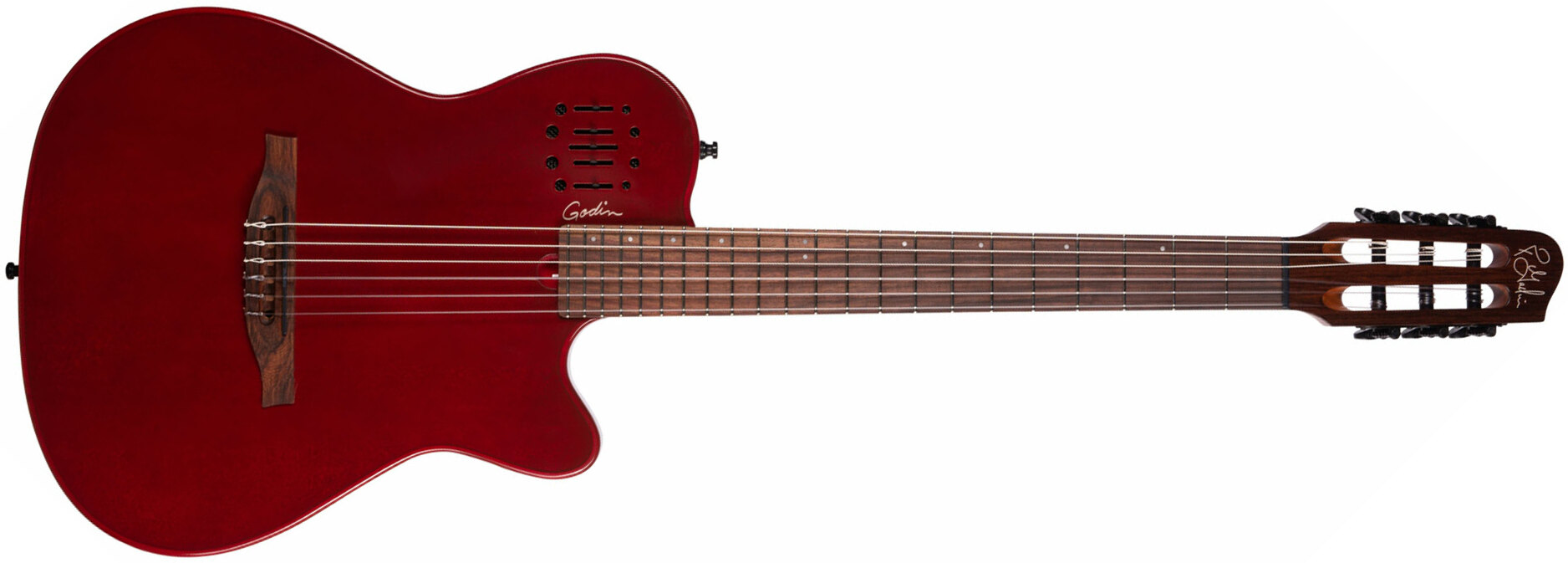 Godin Multiac Nylon Mundial Cw Cedre Acajou Rw - Aztec Red - Guitarra acústica & electro - Main picture