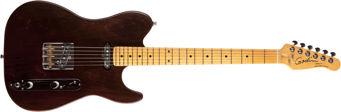 Godin Stadium Ht 2s Mn +housse - Havana Brown - Guitarra eléctrica con forma de tel - Main picture
