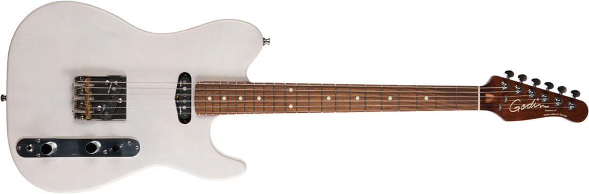 Godin Stadium Ht 2s Rw +housse - Trans White - Guitarra eléctrica con forma de tel - Main picture