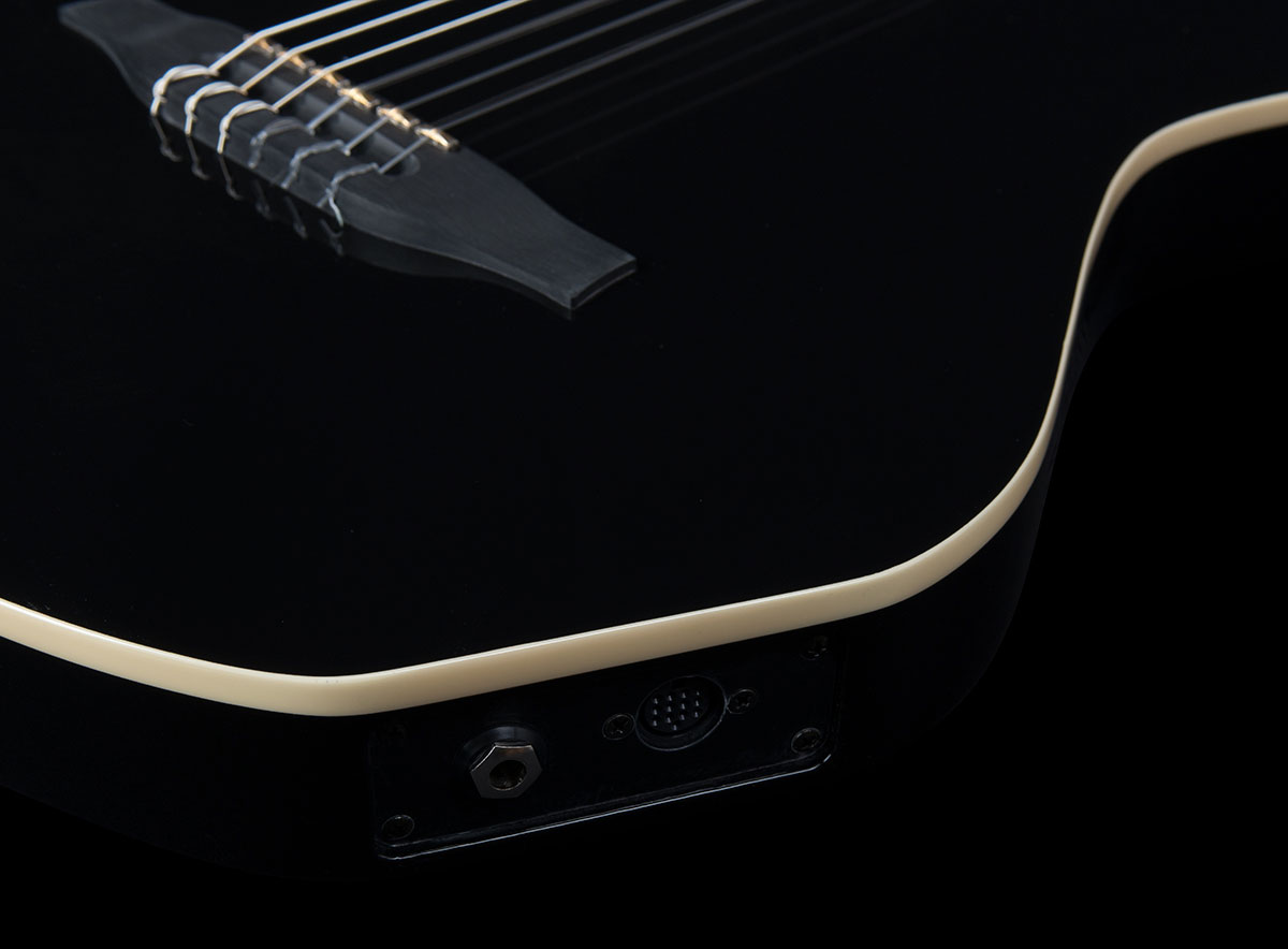 Godin Multiac Nylon Acs Sa Grand Concert Cedre Acajou Ric Synth Access - Black Hg - Guitarra acústica & electro - Variation 2